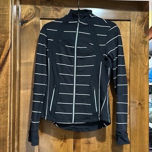 Lululemon Define Jacket black and white stripe